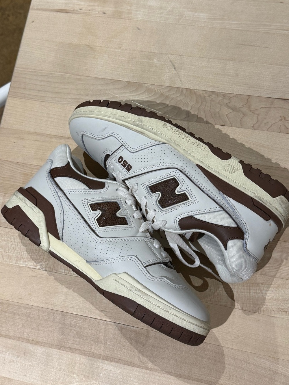 Aime Leon Dore New Balance P550s 9.5w/7.5m Basketball Oxfords Brown